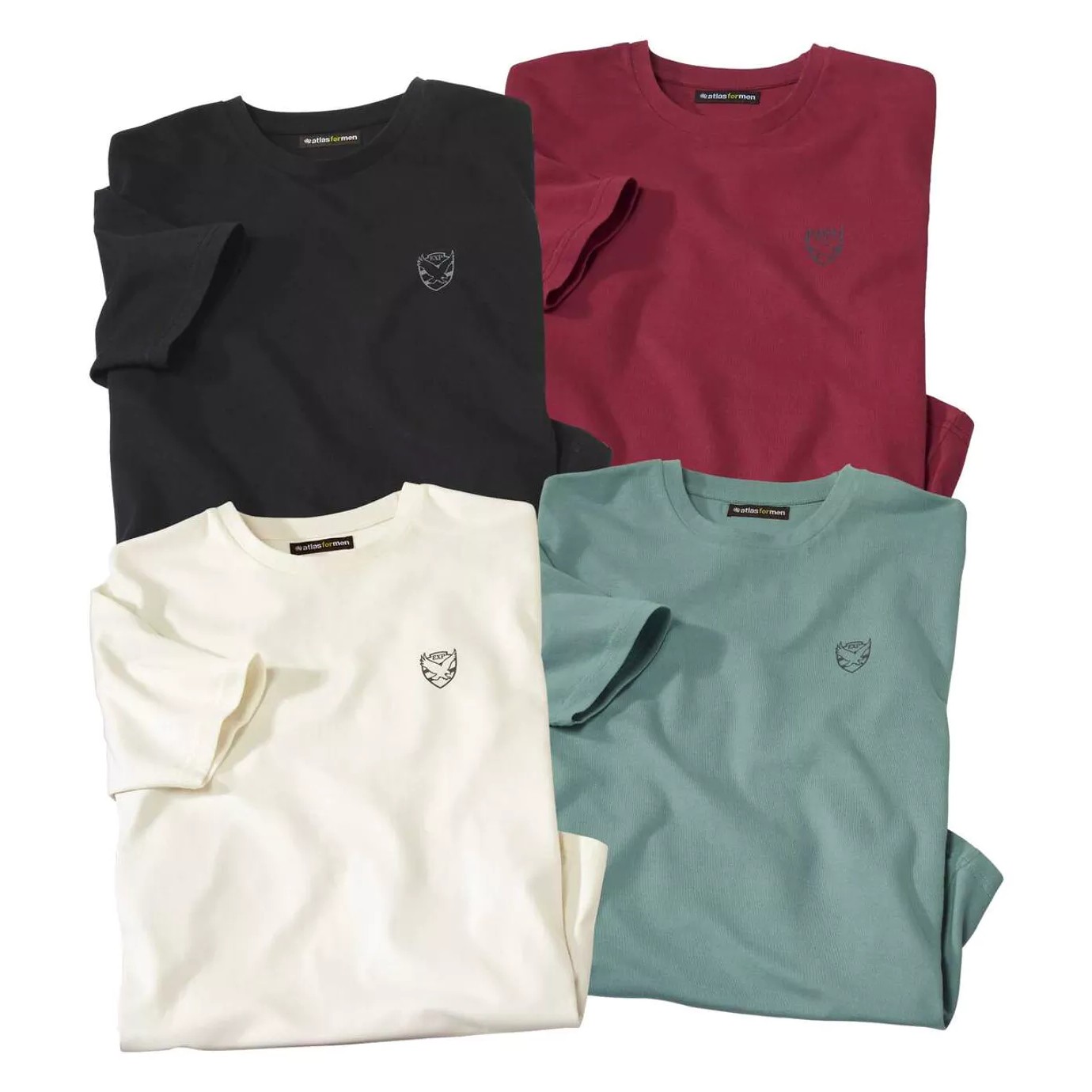 Atlas For Men Heren adelaar t-shirt (pak van 4)