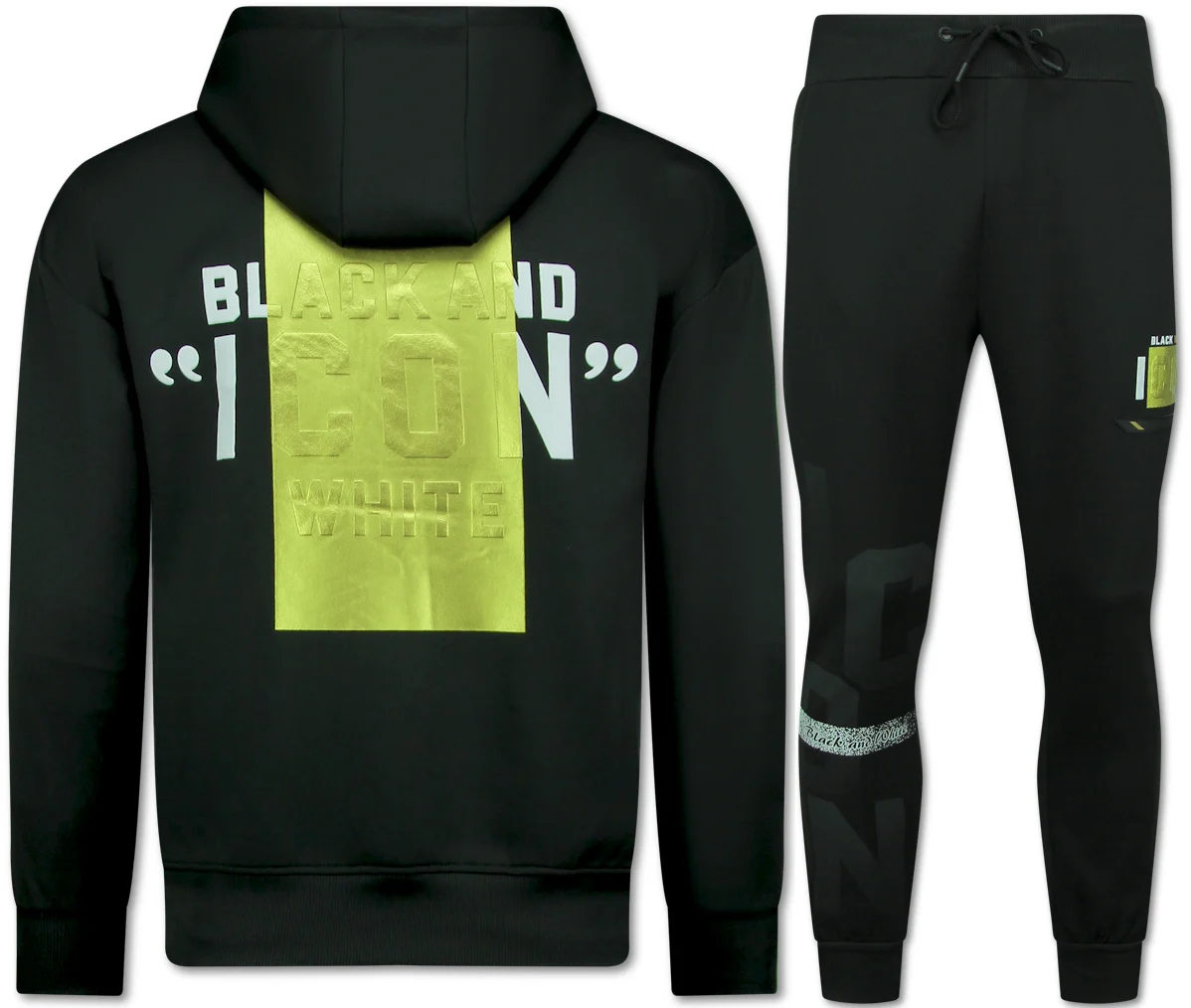 Top-Star Icon hoodie gouden print joggingpak volwassenen