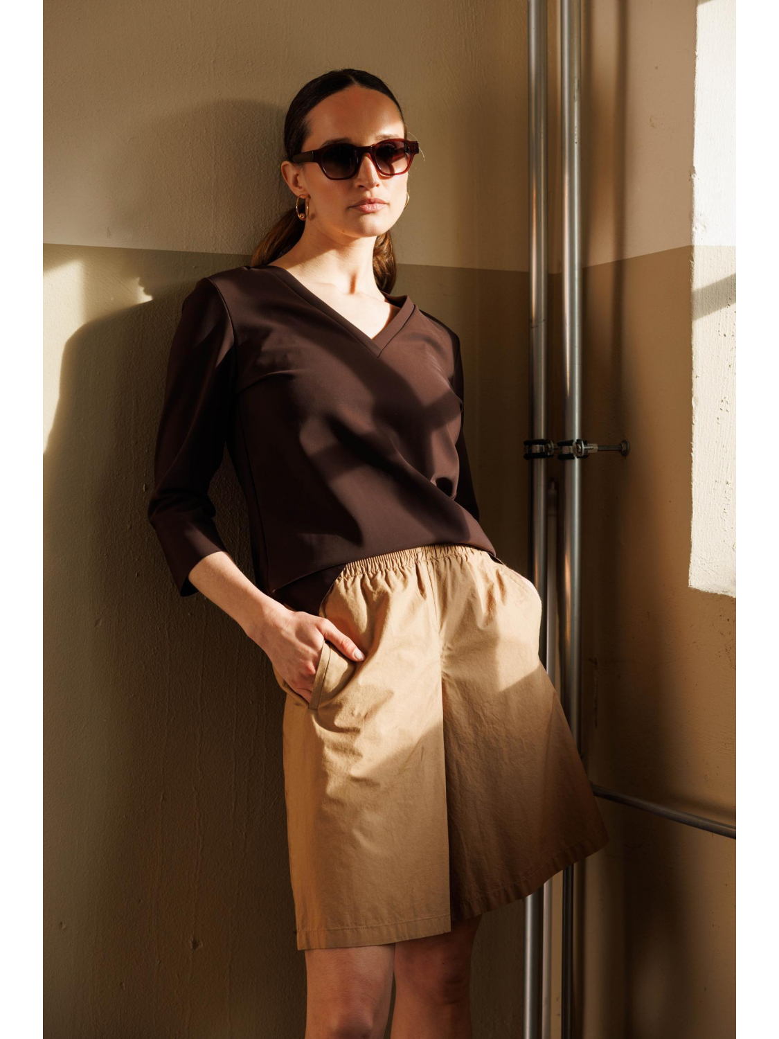 studio .ruig travel jersey top Toet cacao