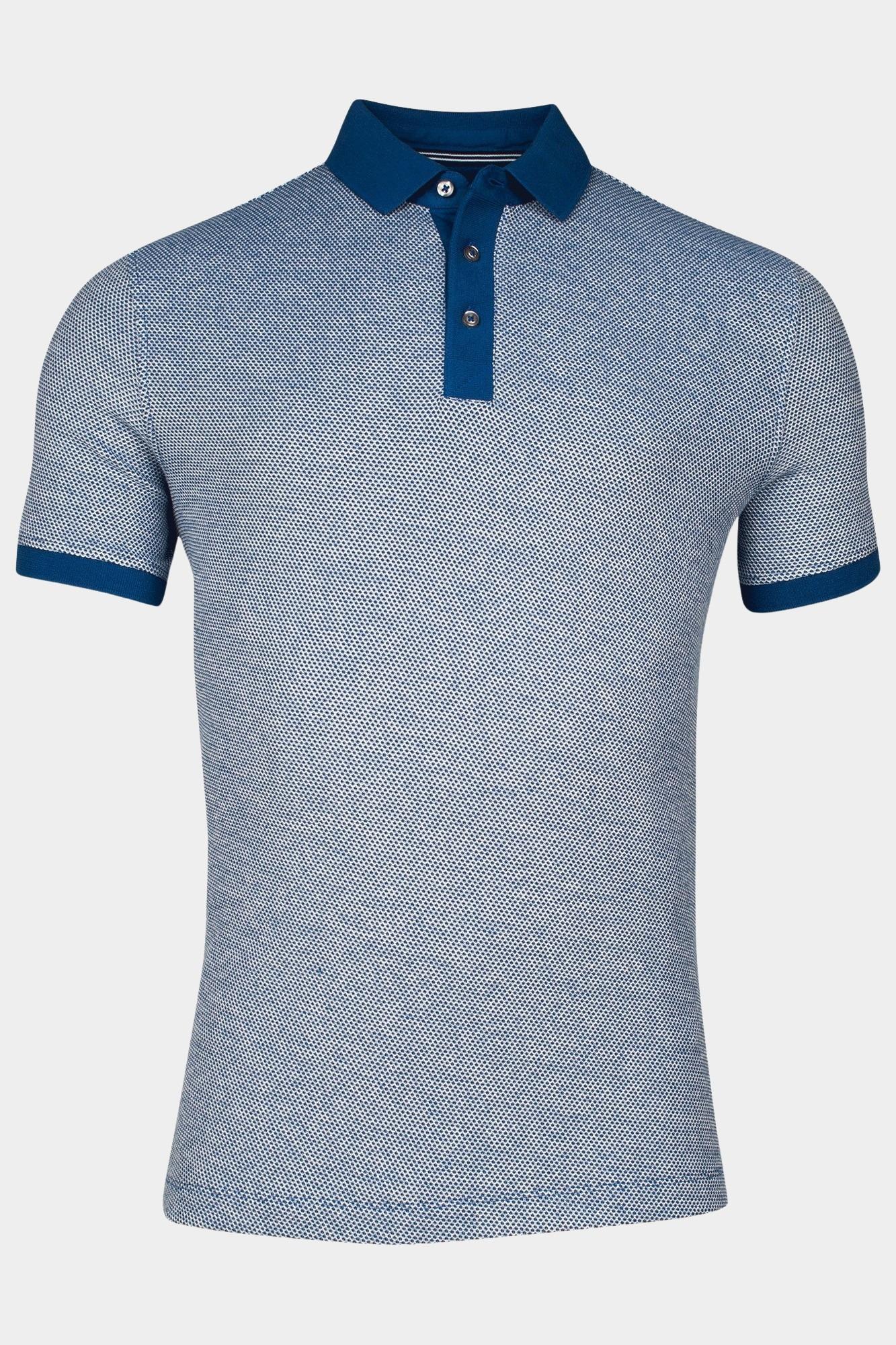 Baileys Polo korte mouw poloshirt 2-tone structure pi 515274/68