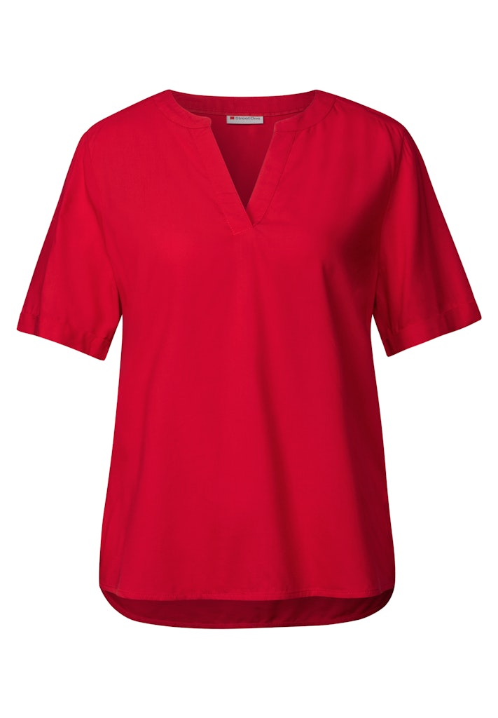 Street One a345525 qr splitneck blouse w turn-up
