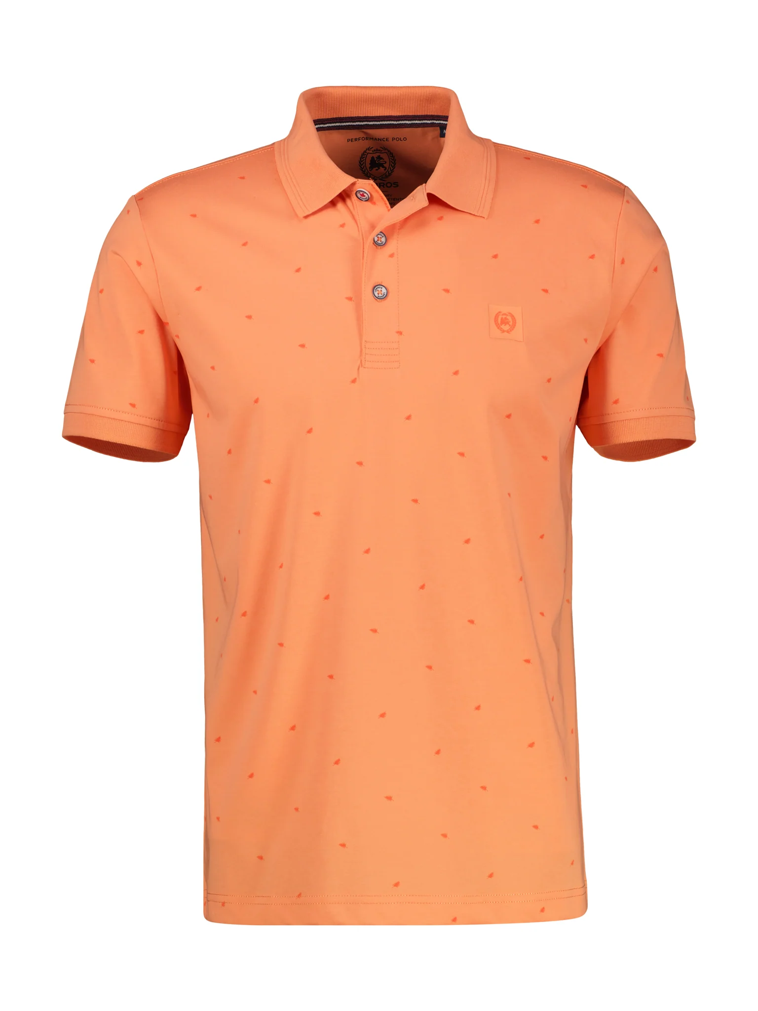 Lerros Heren polo 2553250 918 faded papaya