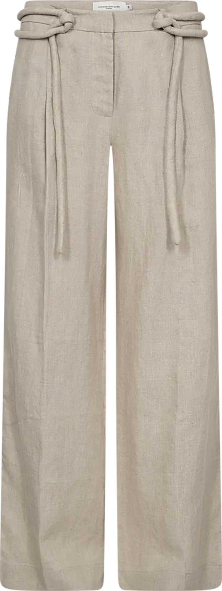Copenhagen Muse Cmnatuli linen pants with belt oyster grey