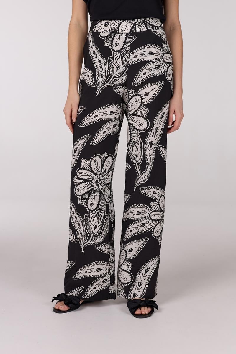 Jansen Amsterdam Finally broek wtt1 429 long wide fit black/ off white