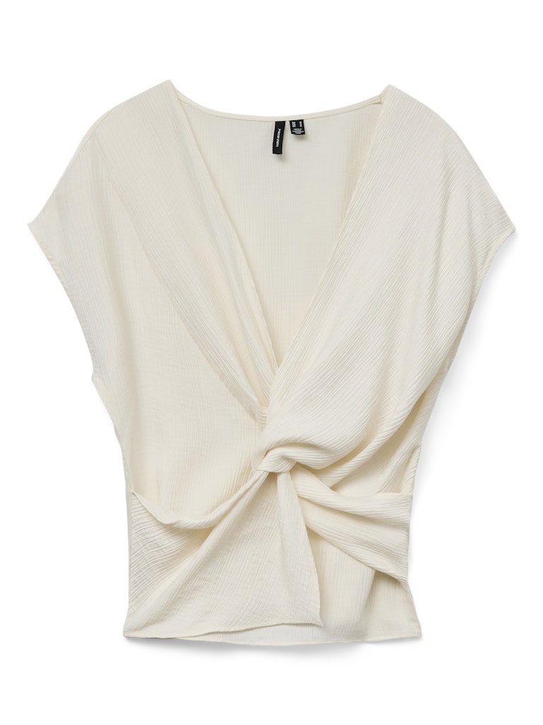 Vero Moda vmtoma wide knot top wvn 10327997 cloud dancer