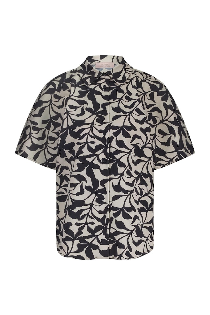 Studio Anneloes barb leafs blouse 12778 1469 kit/dark blue