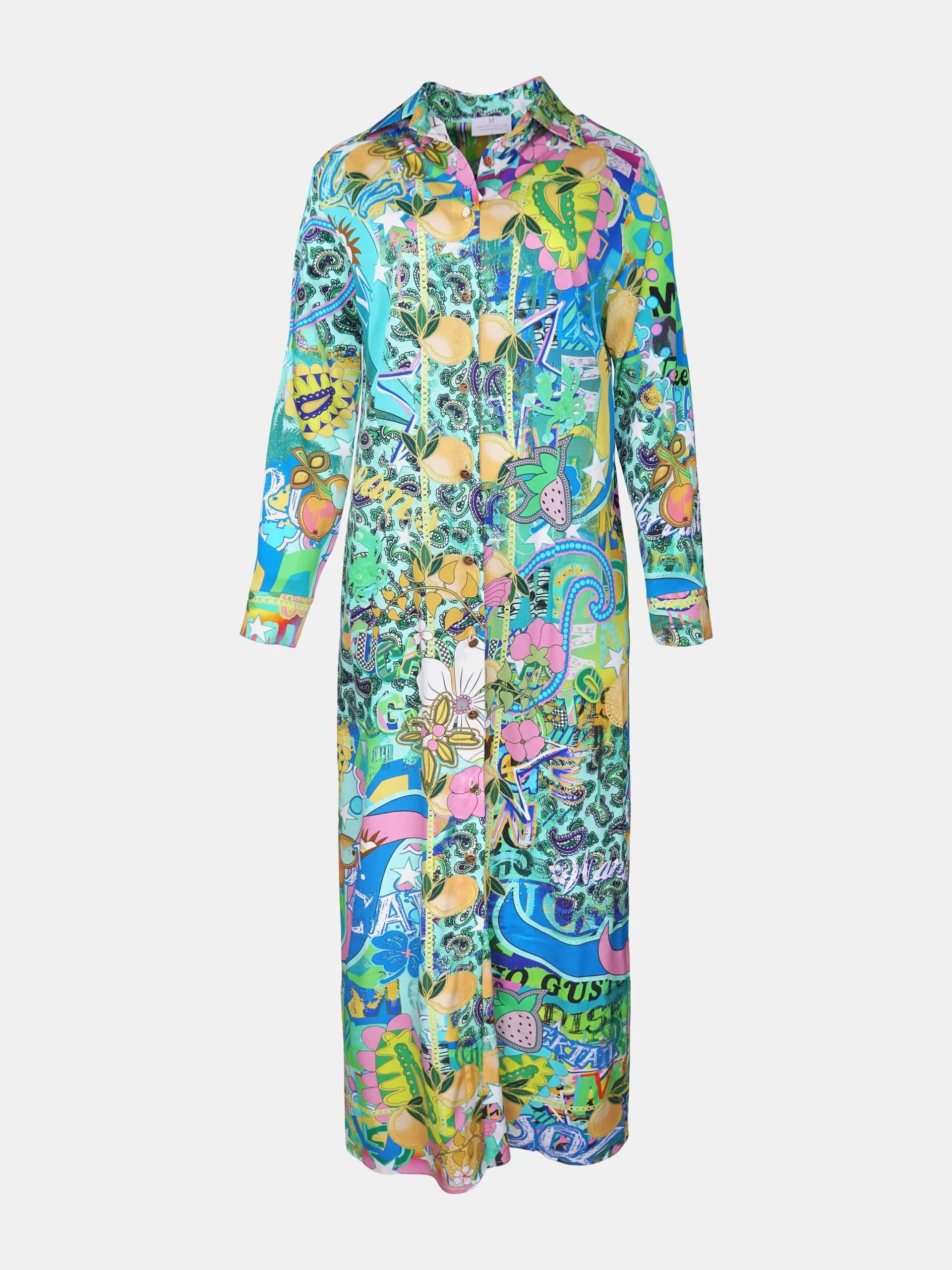 Mucho Gusto  jurk francis bay turquoise mg print