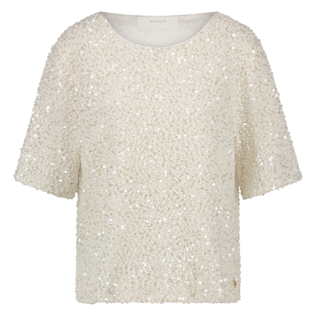 Nukus Octavia top paillet off-white