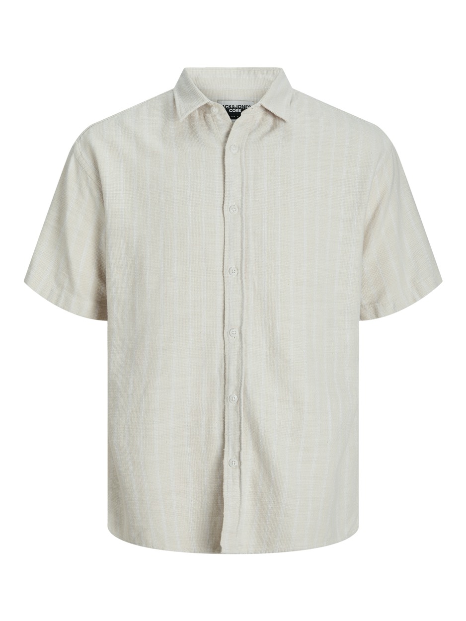 Jack & Jones Jcojoshua structure shirt ss beige