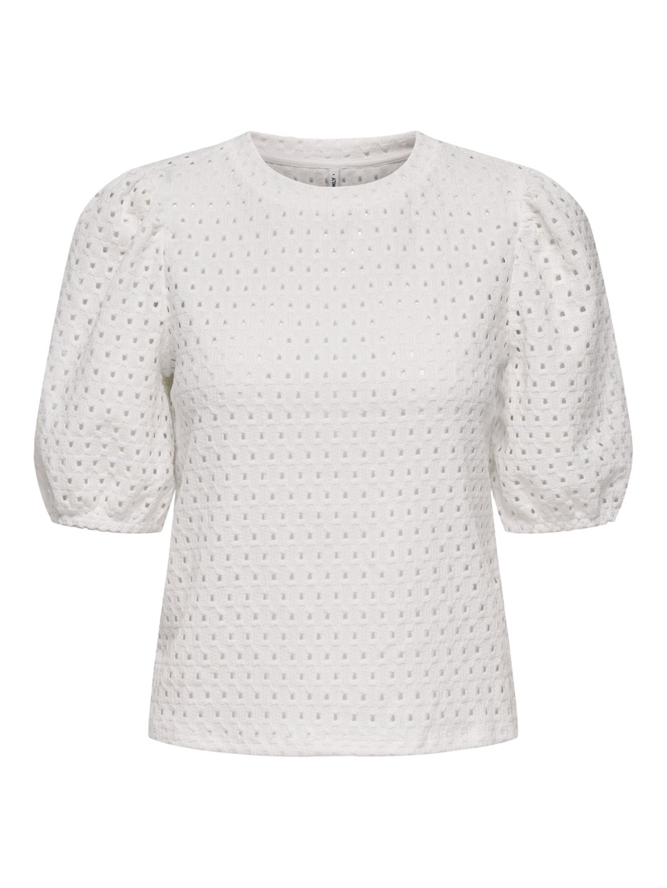 Only Onlelisa ss o-neck top box jrs off-white