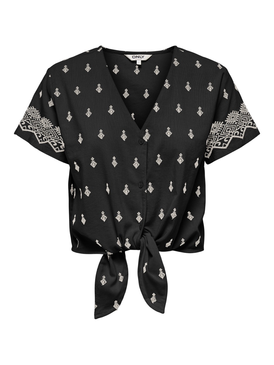 Only Onlsiesta willa emb ss knot but top dessin