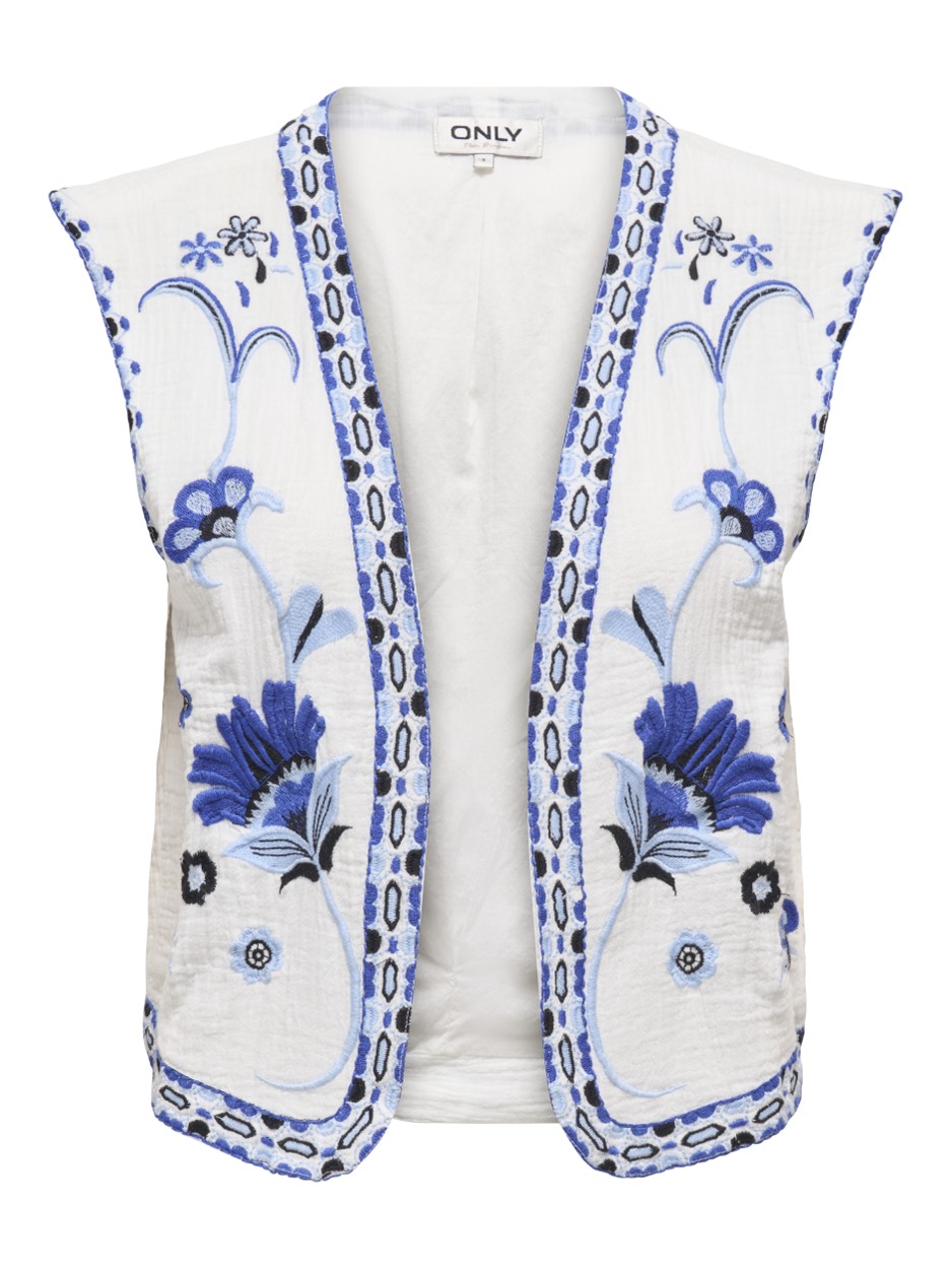 Only Onlthyra life sl emb vest wvn cs dessin