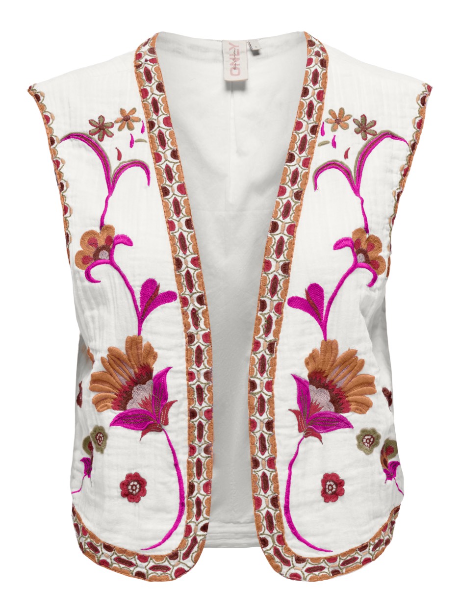 Only Onlthyra life sl emb vest wvn cs dessin