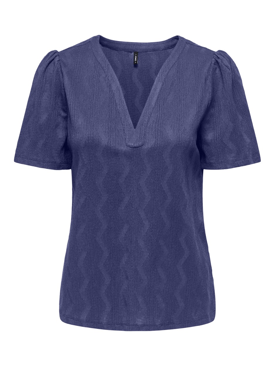 Only Onldia ss v-neck pleat top cs jrs raf