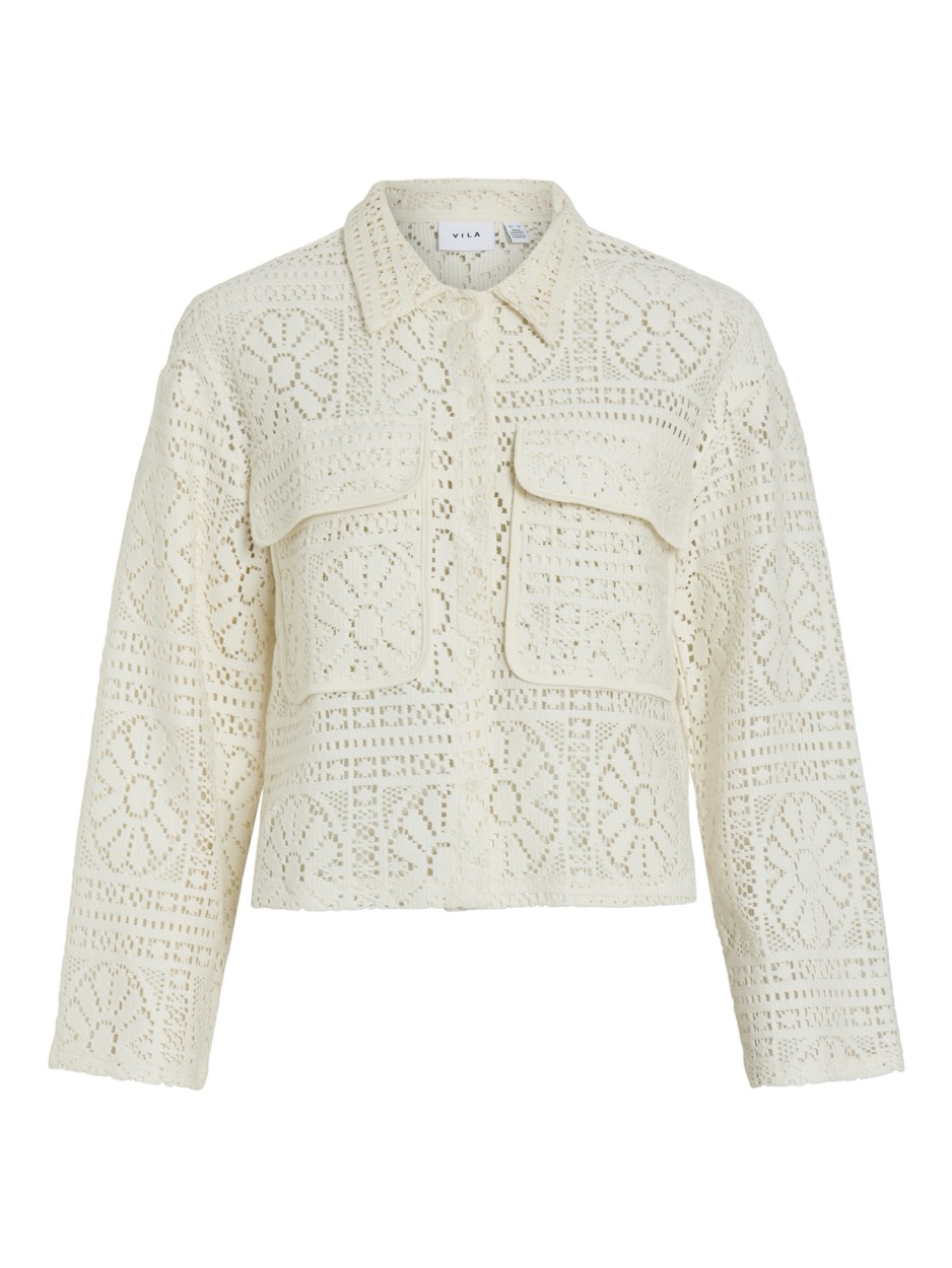 Vila Vimerinda crochet ls cardiganbfs ecru