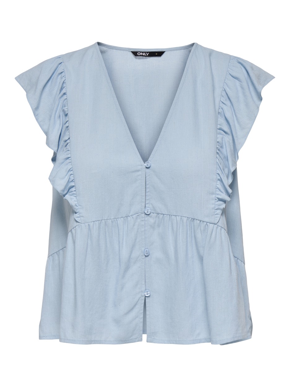 Only Onlrian flonce ss top wvn licht
