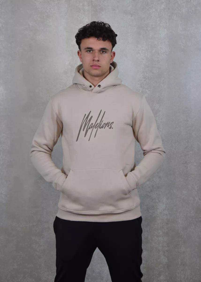 Malelions Striped signature hoodie