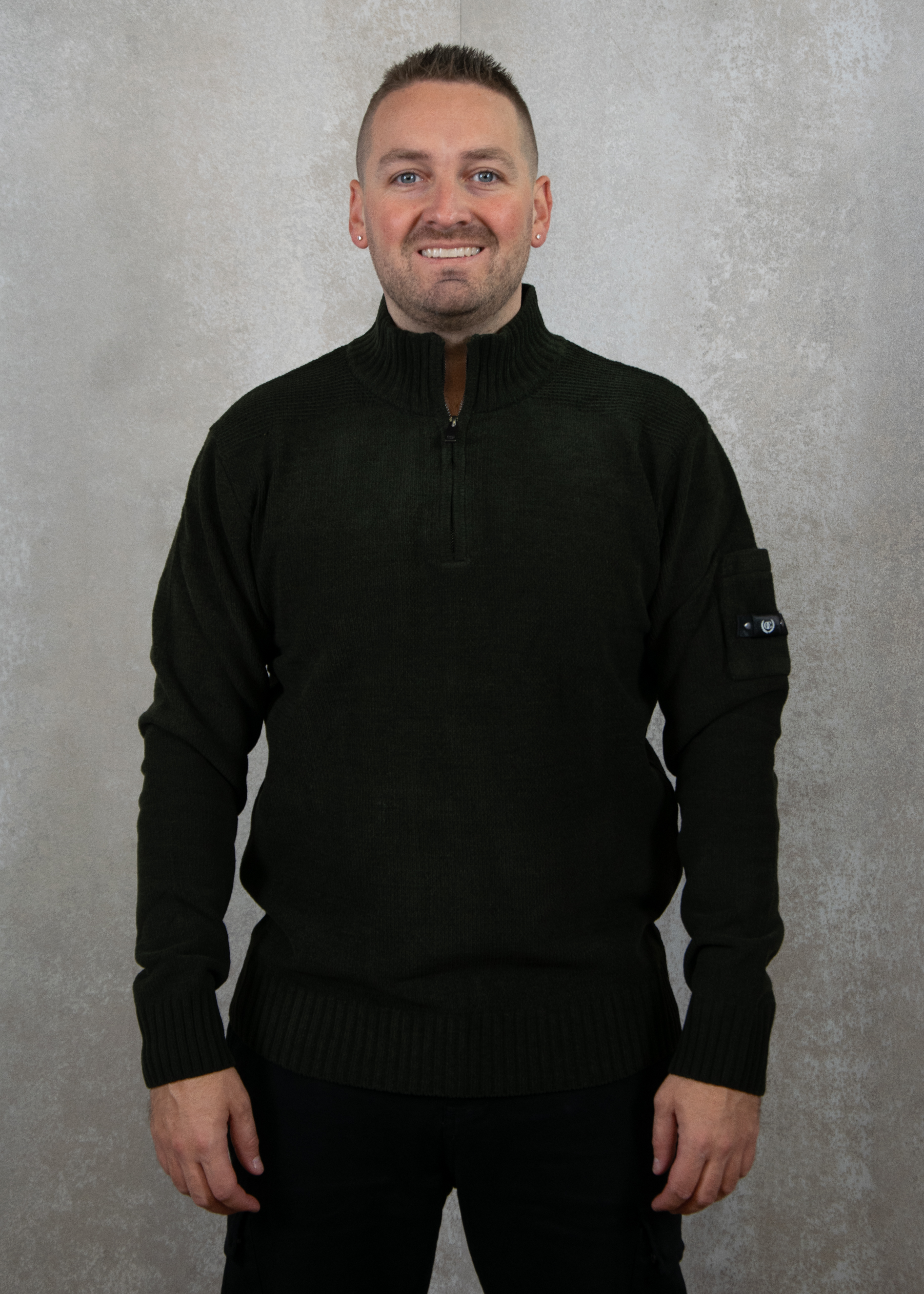 Quotrell Combat knitted halfzip