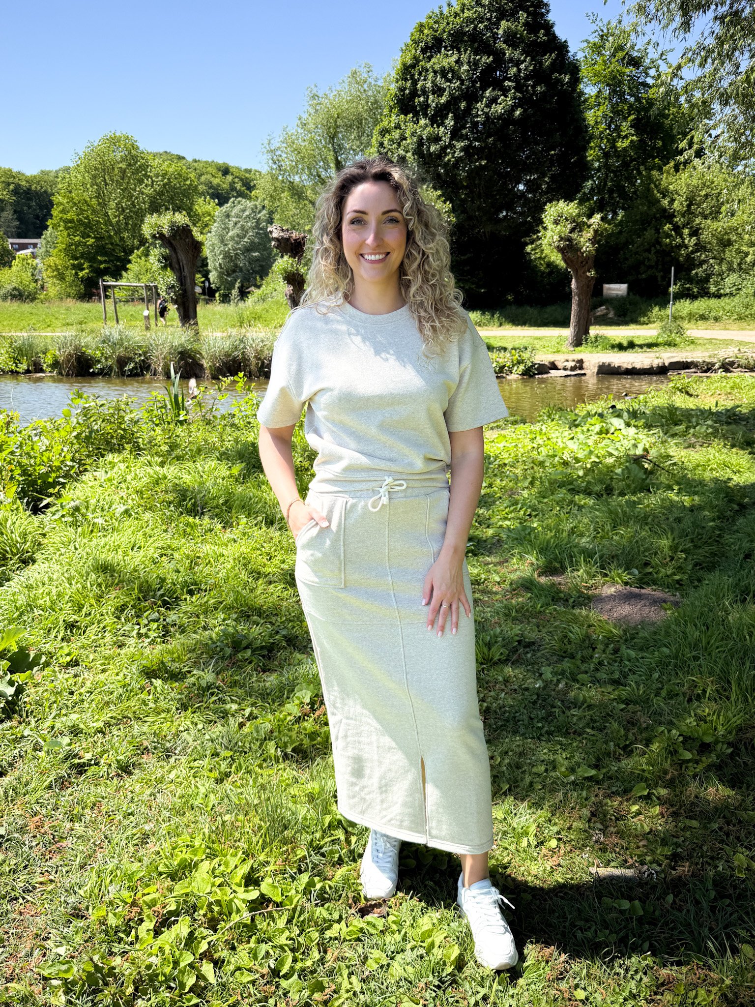Nukus Nks10018 21 maartje skirt scuba light grey
