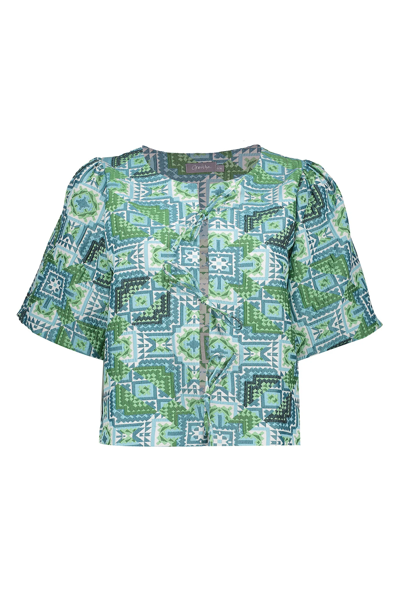 Geisha 53490-20 blouse blue / green