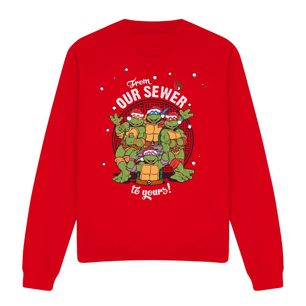 Teenage mutant ninja Turtles Unisex vrolijk kerstfeest voor volwassenen van ons riool sweatshirt