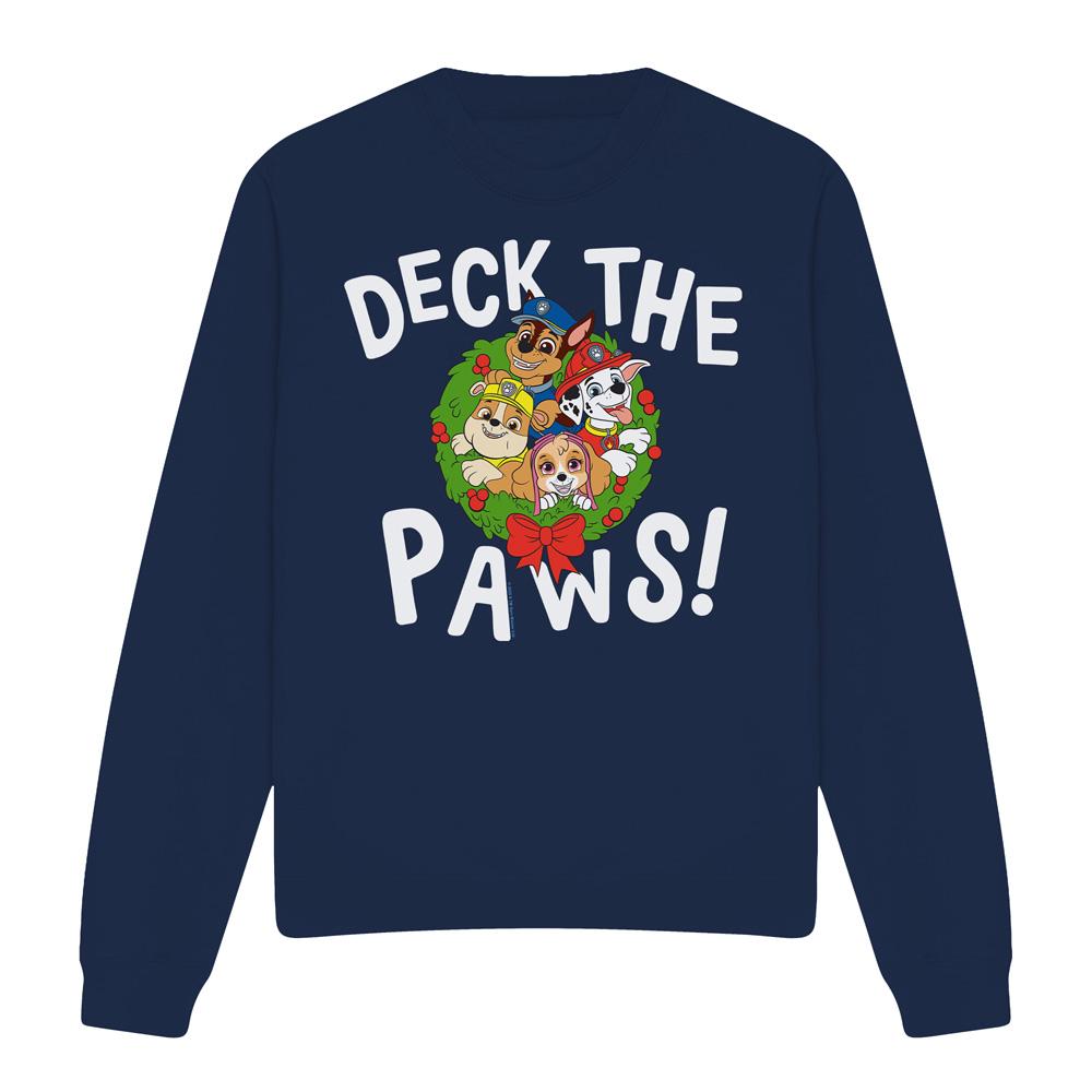 PAW Patrol Unisex adult deck the paws kerst sweatshirt