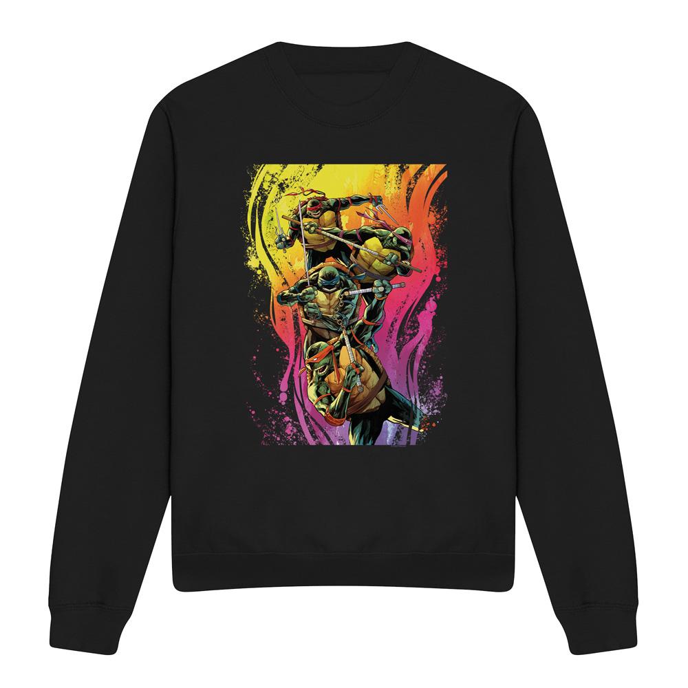 Teenage mutant ninja Turtles Uniseks warme rainbow warriors sweatshirt voor volwassenen