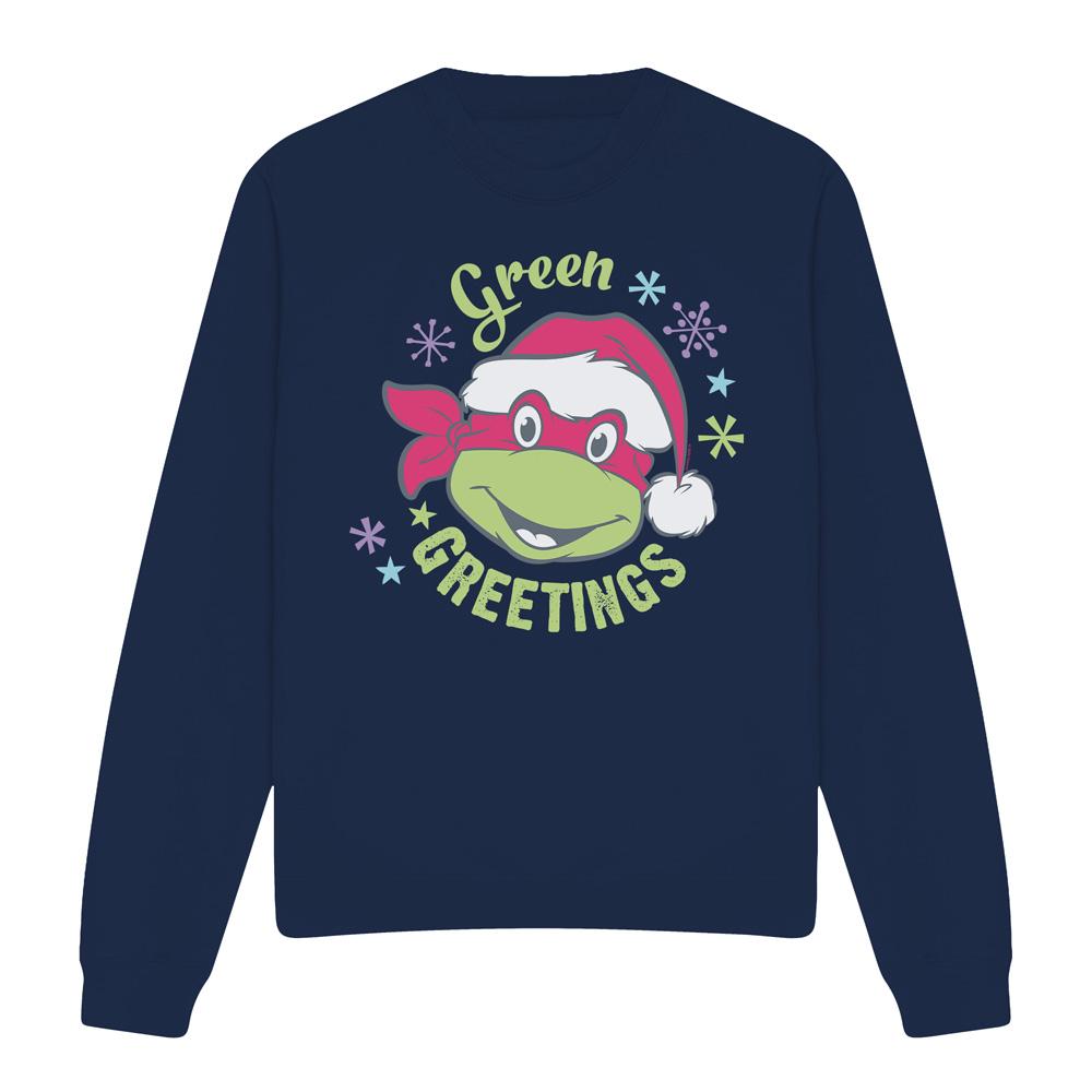Teenage mutant ninja Turtles Uniseks groen groeten voor kerstmis sweatshirt voor volwassenen