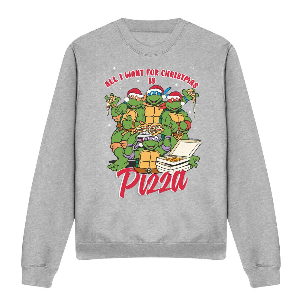 Teenage mutant ninja Turtles Unisex pizza kerstmis sweatshirt voor volwassenen