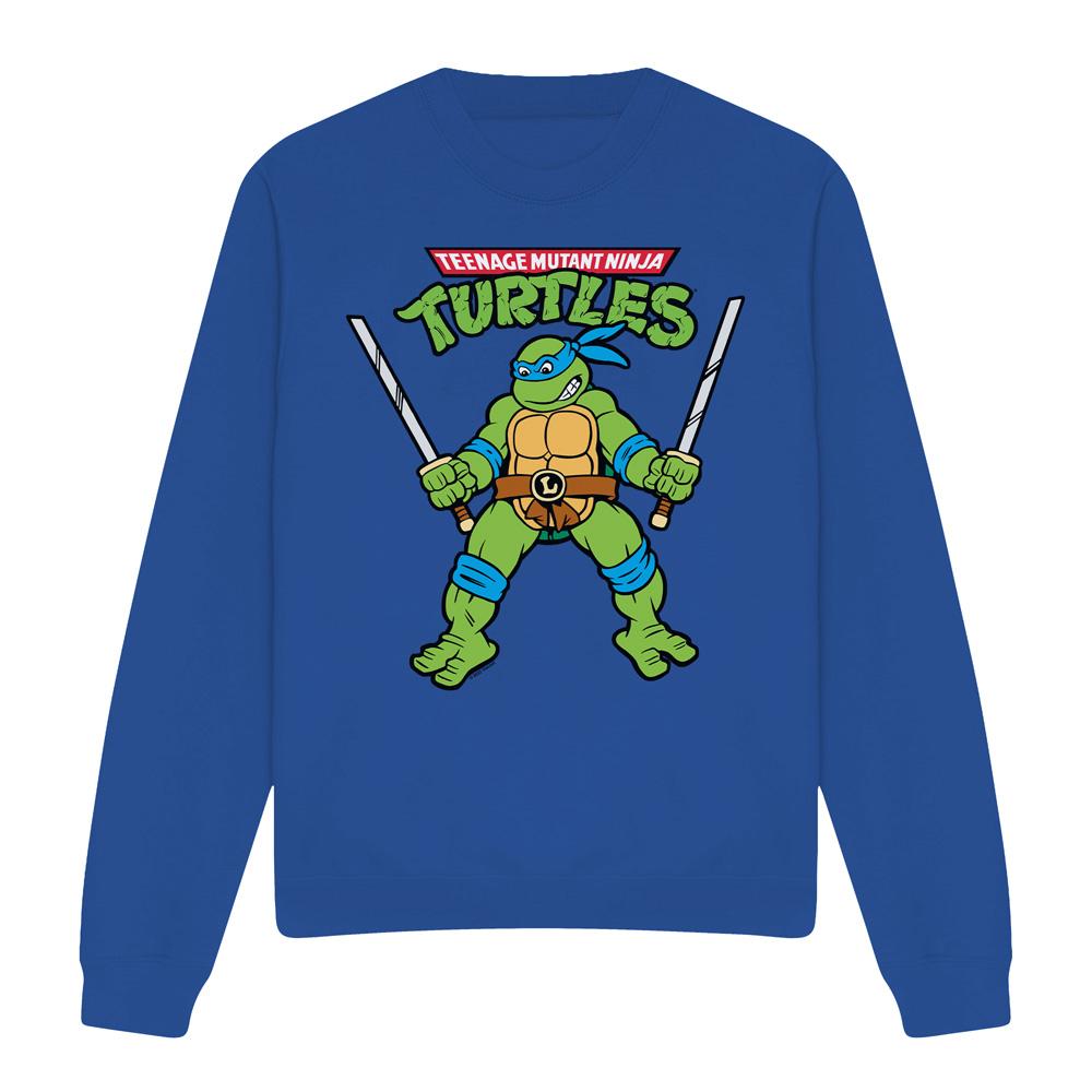 Teenage mutant ninja Turtles Uniseks leonardo retro sweatshirt voor volwassenen