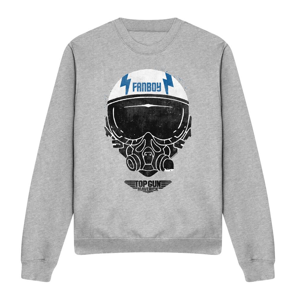 Top gun Unisex fanboy helm sweatshirt voor volwassenen