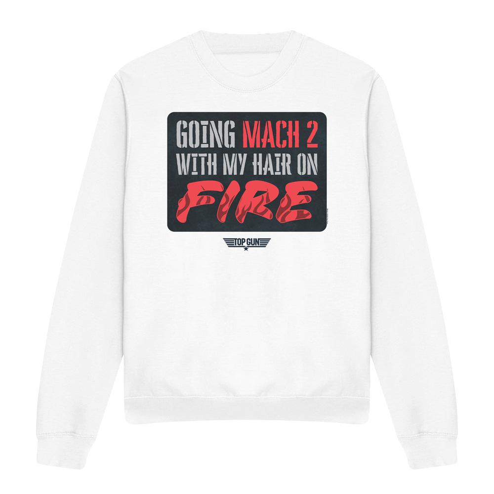 Top gun Unisex mach 2 hair on fire sweatshirt voor volwassenen