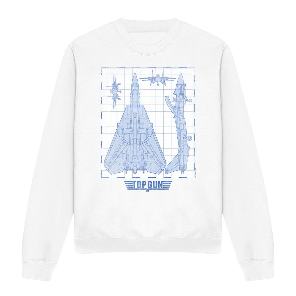 Top gun Unisex jet diagram sweatshirt voor volwassenen
