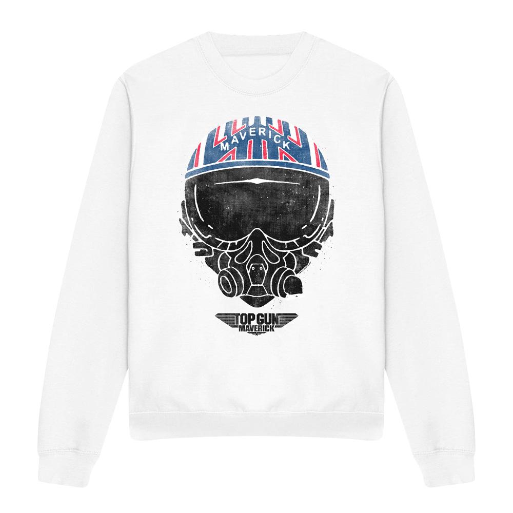 Top gun Unisex maverick helm sweatshirt voor volwassenen