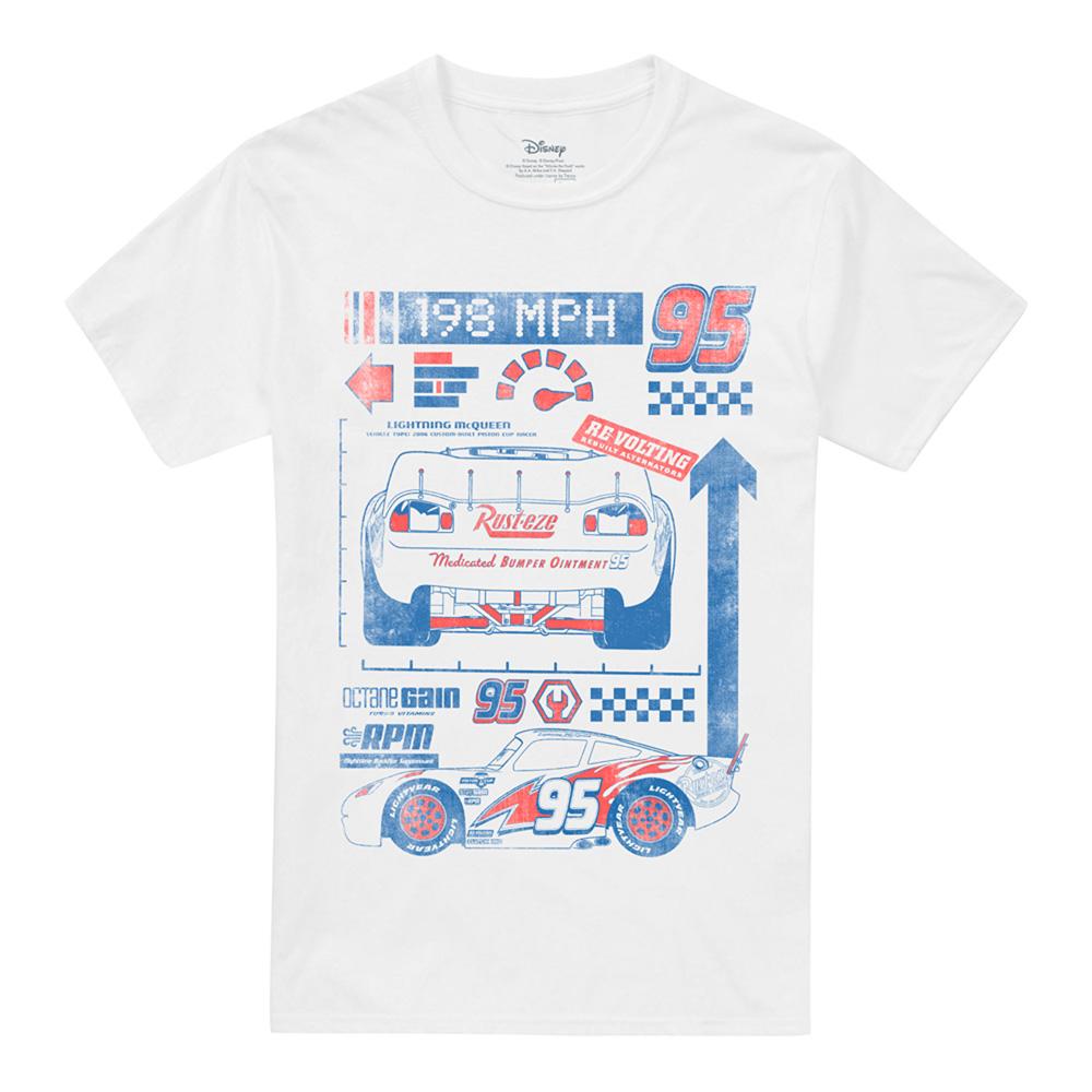 Cars Heren 198 mph bliksem mcqueen t-shirt