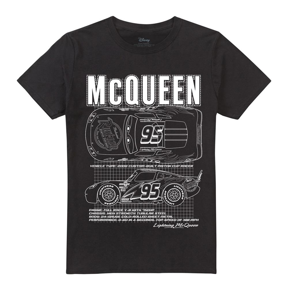 Cars Heren lightning mcqueen outline t-shirt