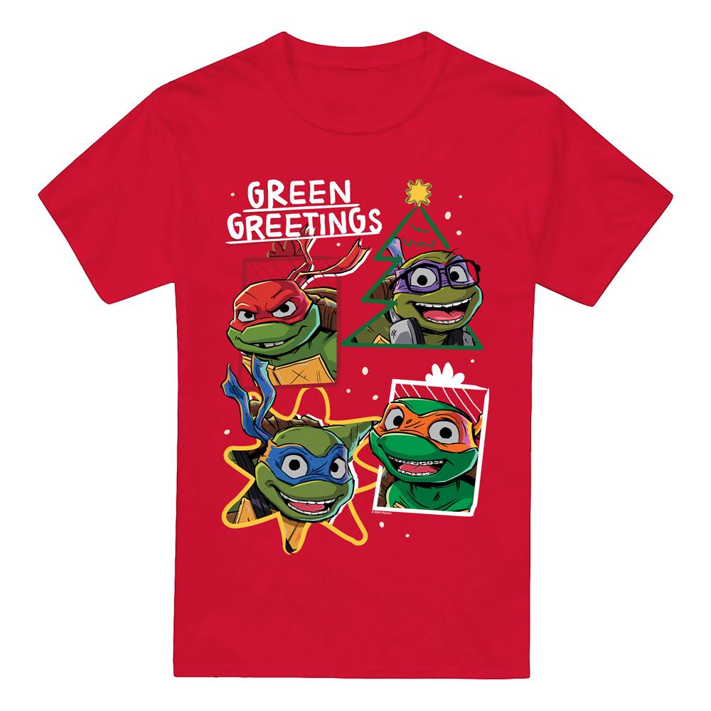 Teenage mutant ninja Turtles Heren groen groeten kerstmis t-shirt