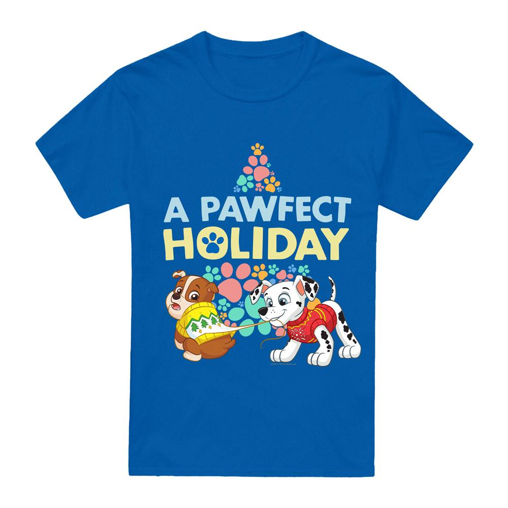 PAW Patrol Heren a pawfect holiday rubble & marshall kerstmis t-shirt