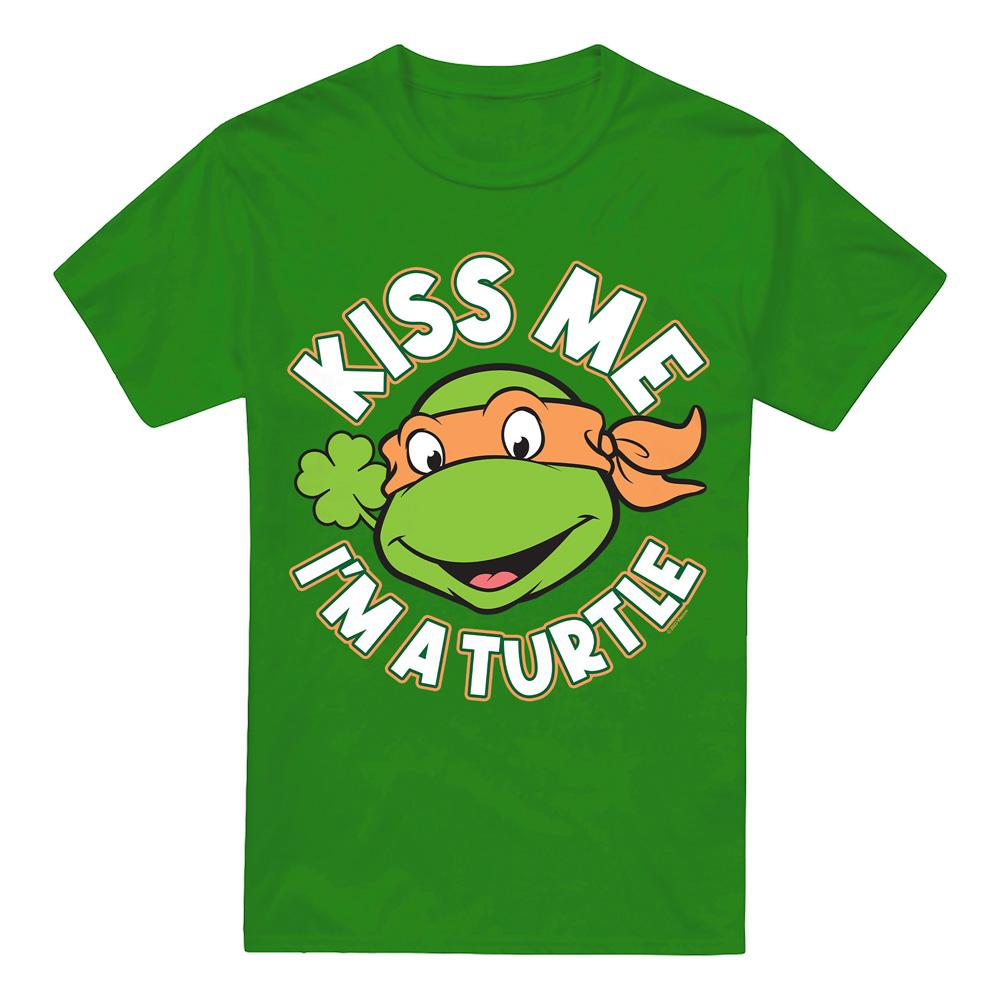 Teenage mutant ninja Turtles Heren kiss me st patricks day t-shirt