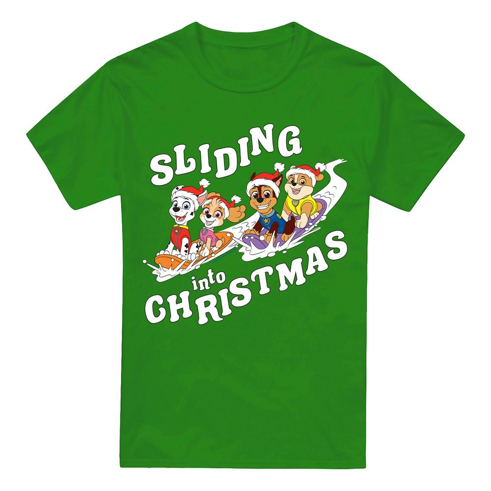 PAW Patrol Heren sliding into christmas t-shirt