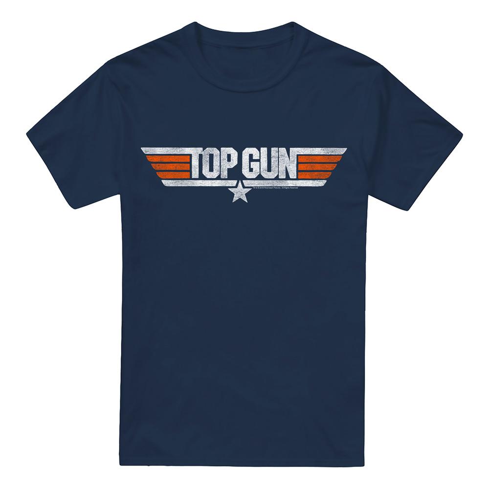 Top gun Menselijk verweerd logo t-shirt