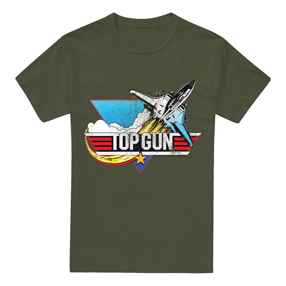 Top gun Menselijk verweerd logo t-shirt