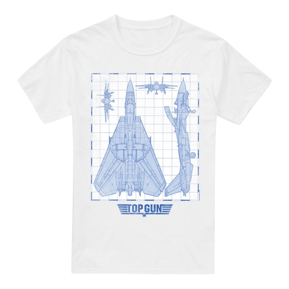 Top gun Heren jet diagram t-shirt