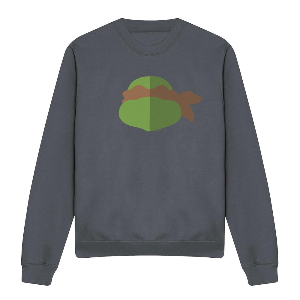 Teenage mutant ninja Turtles Unisex michelangelo gezicht sweatshirt voor volwassenen