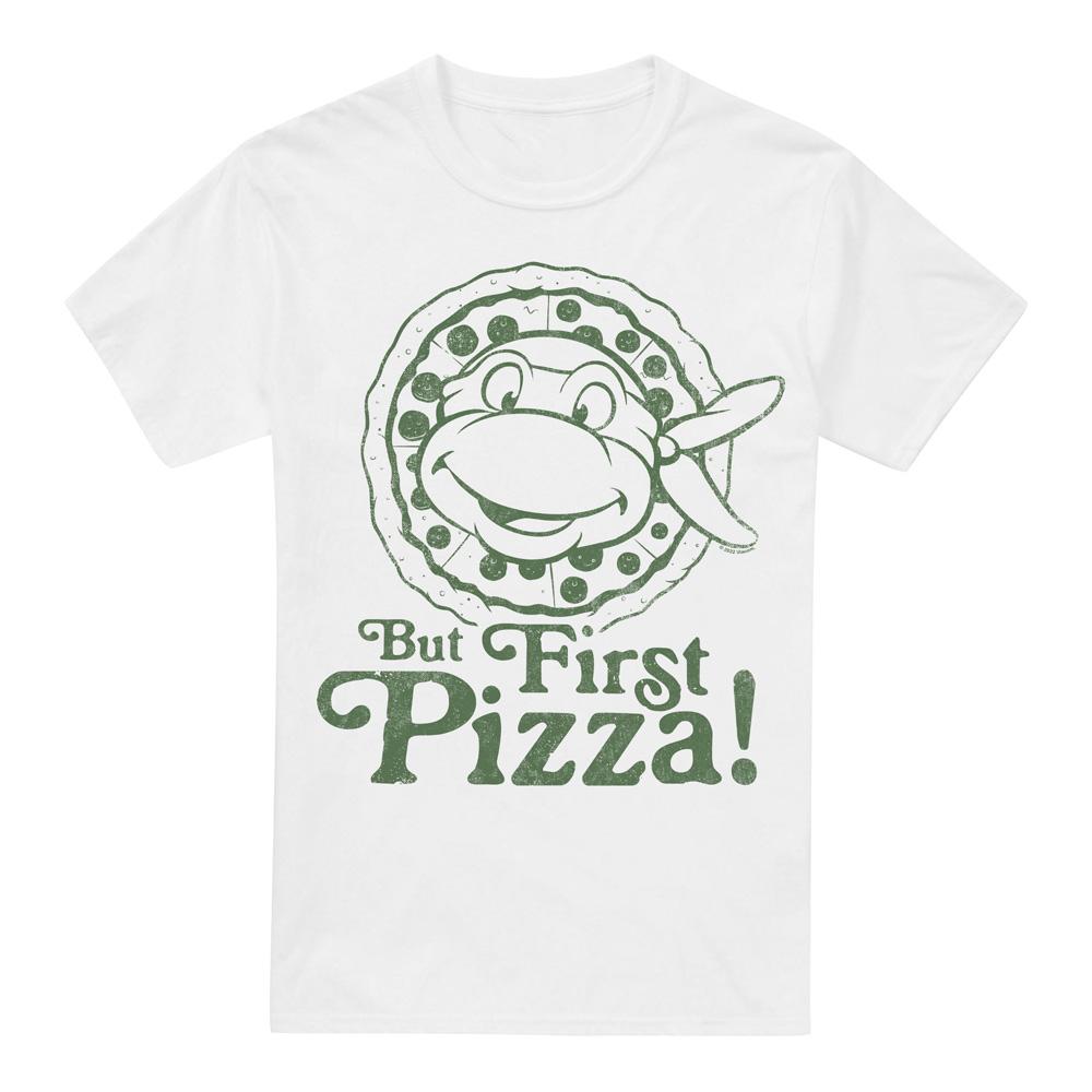 Teenage mutant ninja Turtles Heren maar eerst pizza t-shirt