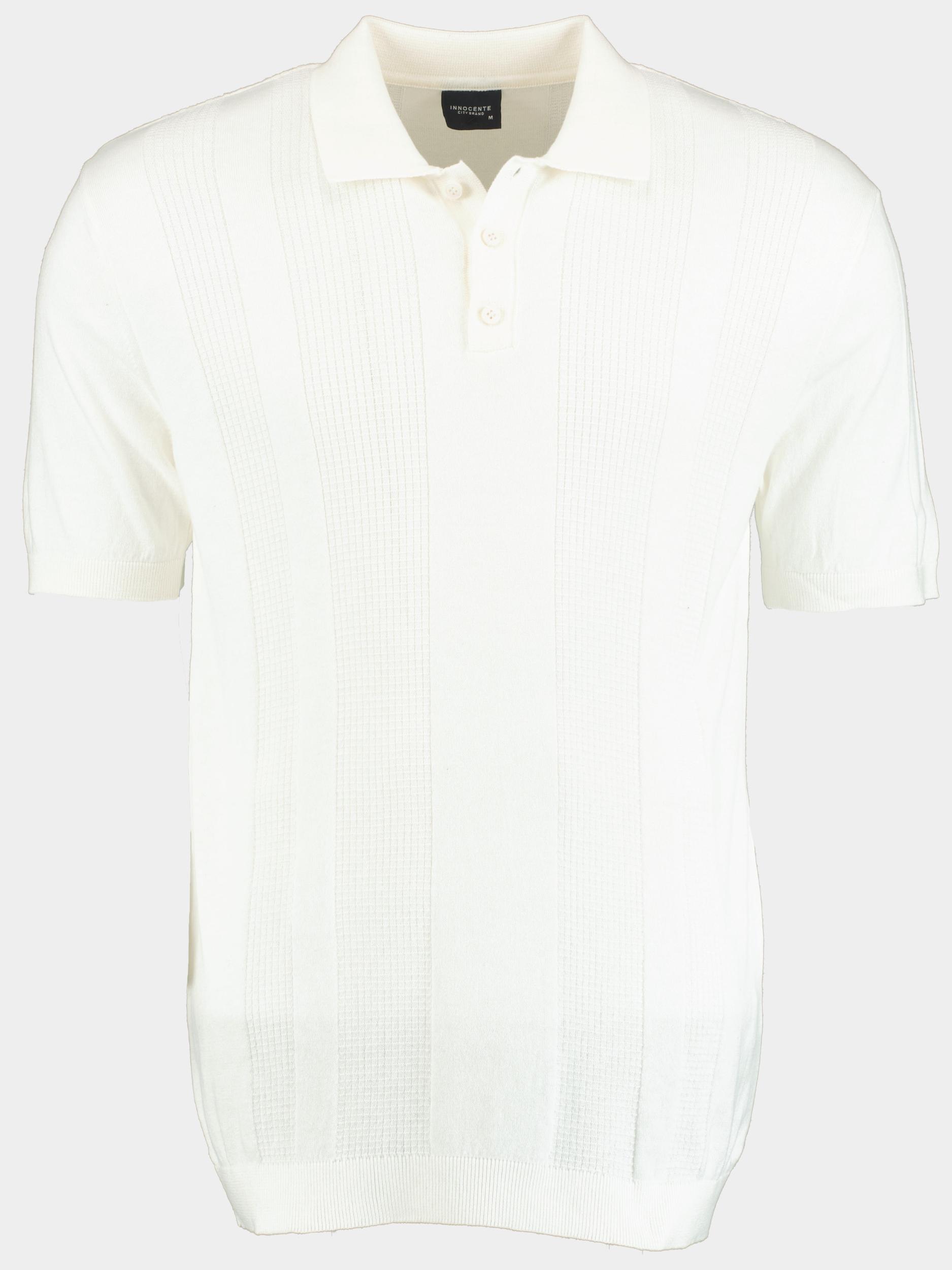 Bos Bright Blue Polo korte mouw met ingebreid motief 315/8002