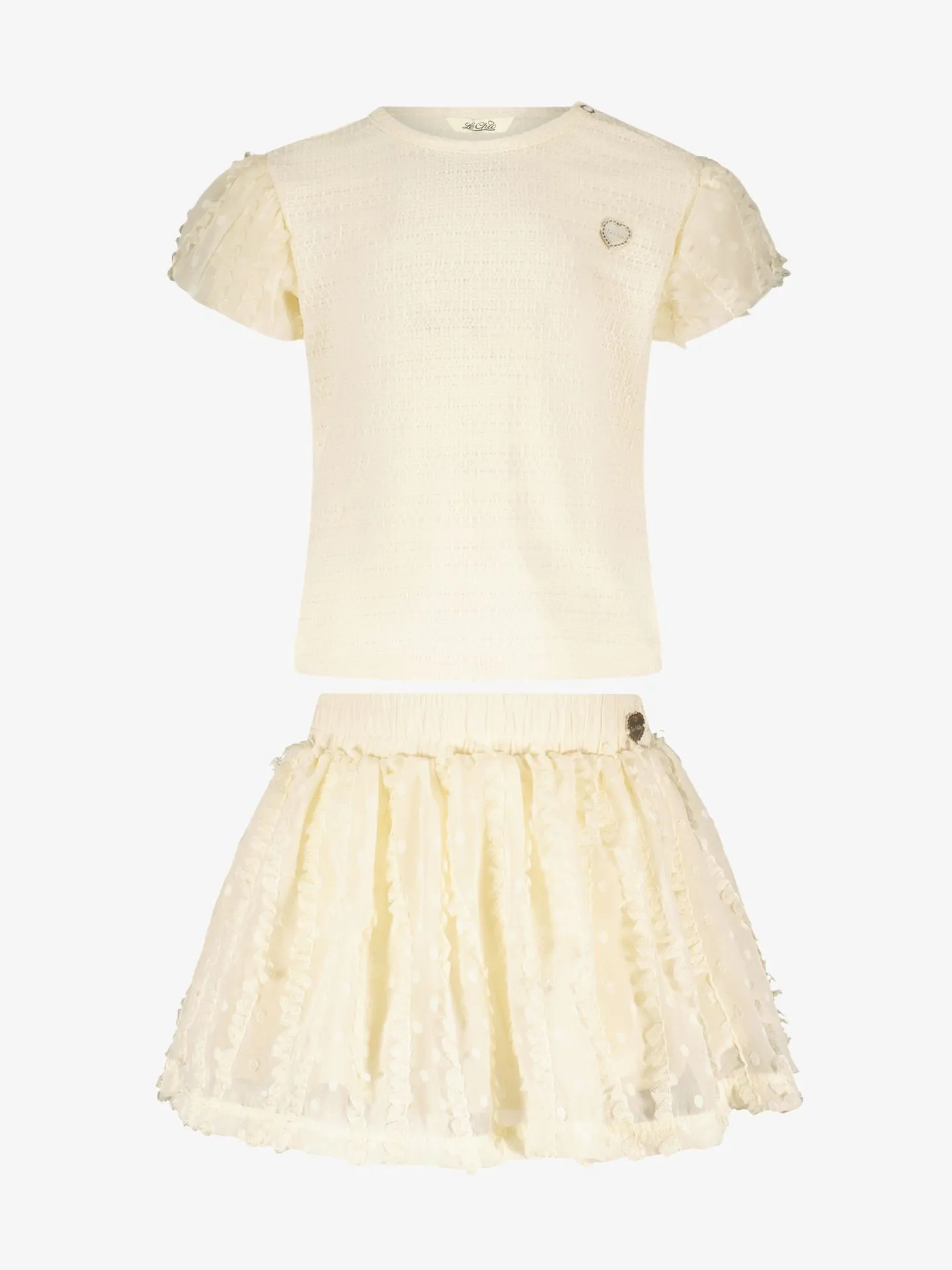 Le Chic Meisjes set tebby dots ruffles