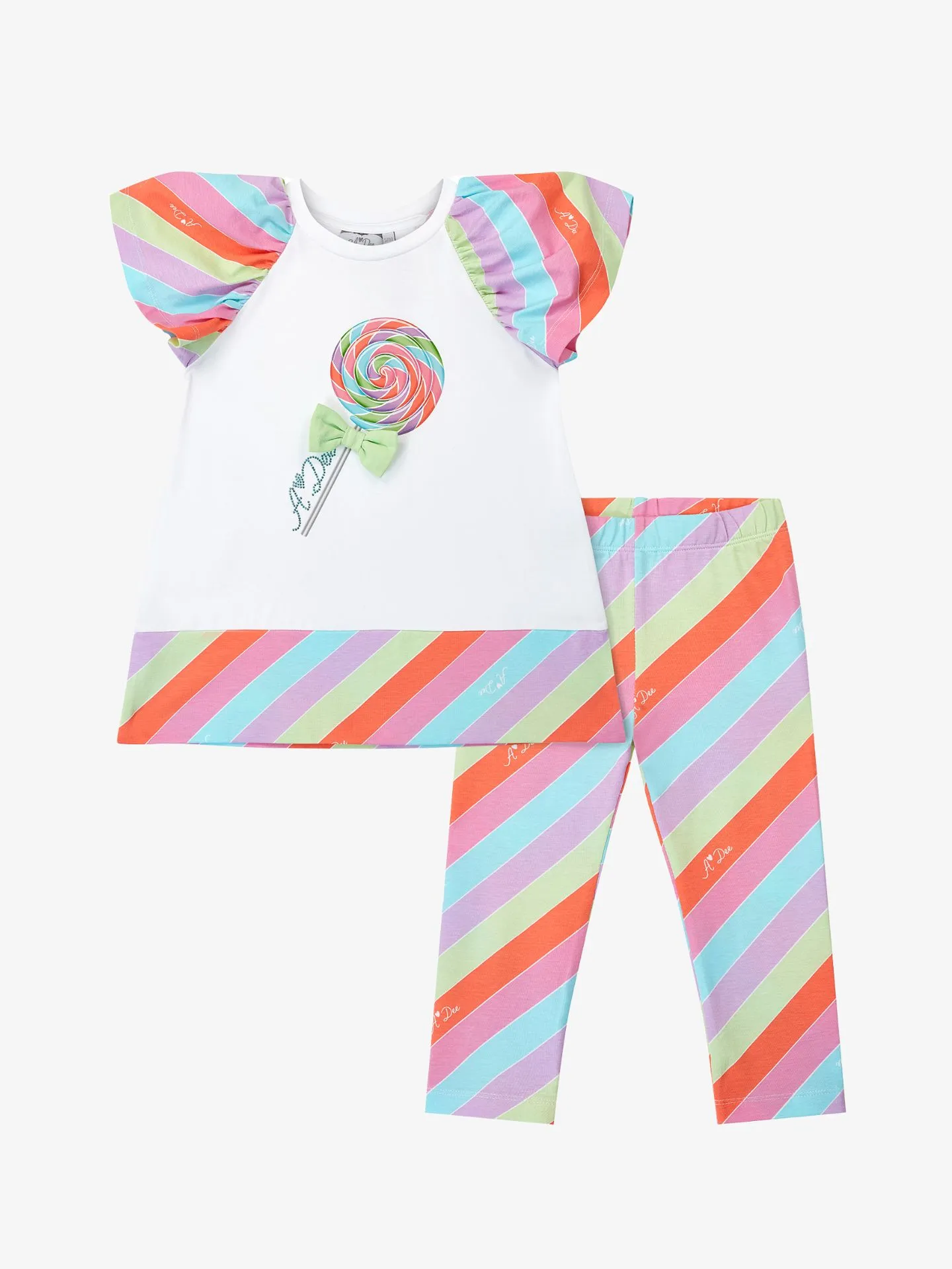 ADee Meisjes set legging eva bright white