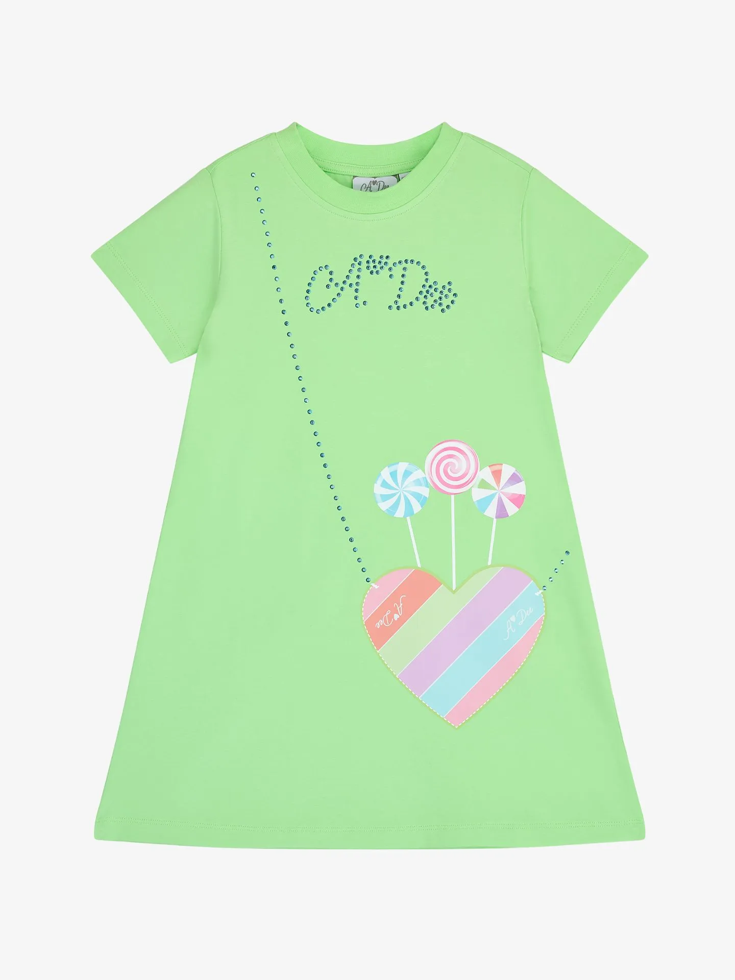 ADee Meisjes jurk danica tropical green