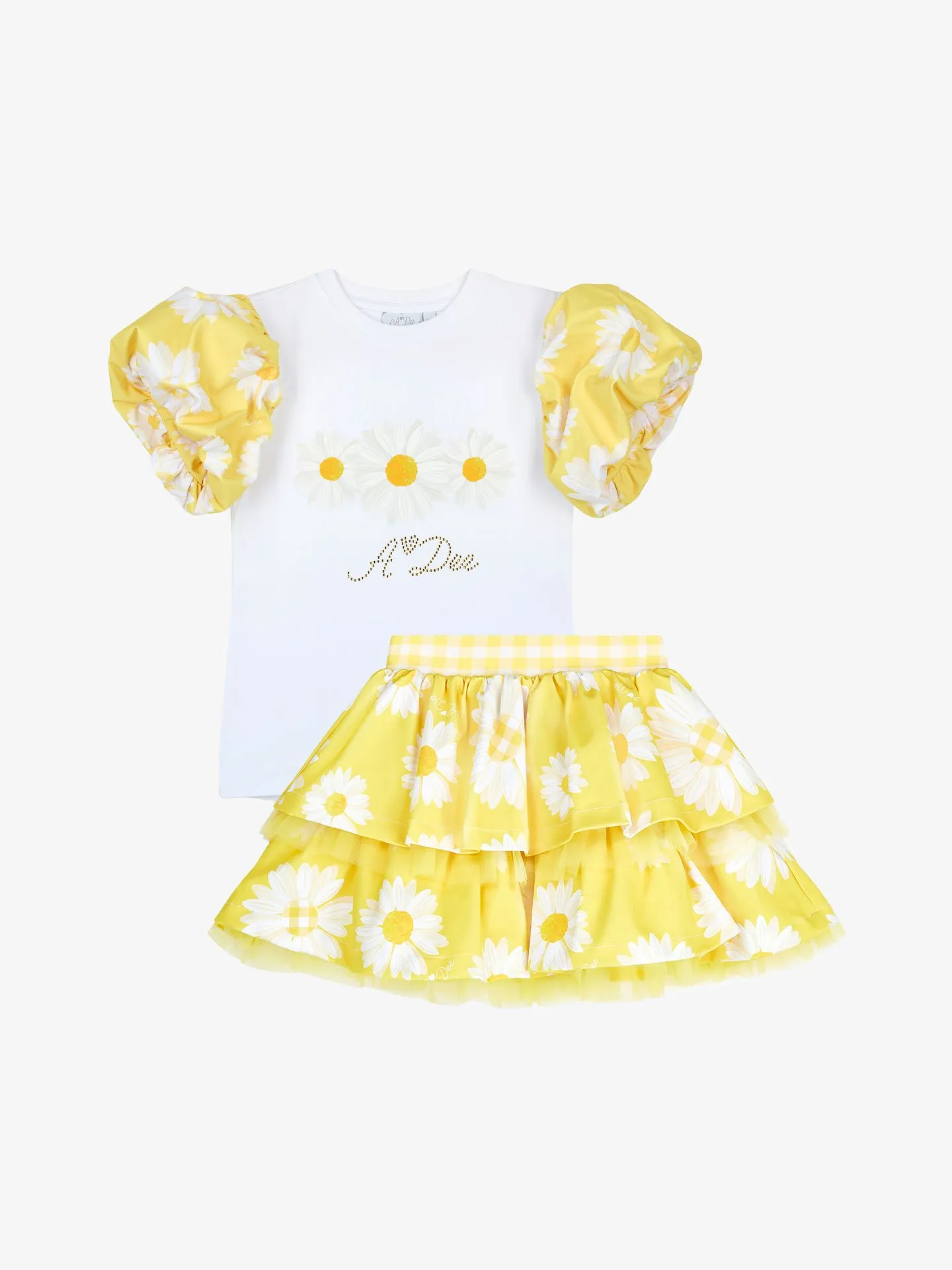 ADee Meisjes set rok dallas bright white
